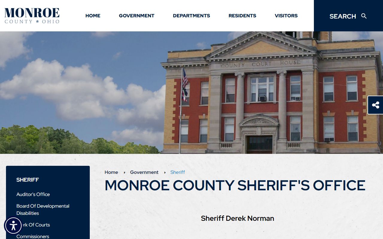Monroe County Correctional Facility inmate records sheriff contact page